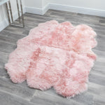 Sextuple Blush Pink Sheepskin Rug - Rogey