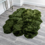 Sextuple Olive Green Sheepskin Rug - Rogey