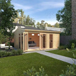 Sherwood Rufford 5m x 4m Insulated Garden Room - (UPVC Windows & Doors) - Grey - Rogey