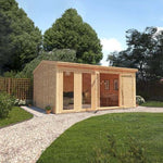 Sherwood Rufford 5m x 4m Insulated Garden Room - (UPVC Windows & Doors) - White - Rogey