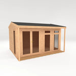 Sherwood Thoresby 4m x 3m Insulated Garden Room - (UPVC Windows & Doors) - Oak - Rogey