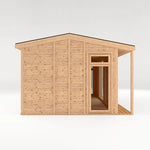 Sherwood Thoresby 5m x 3m Insulated Garden Room - (UPVC Windows & Doors) - Oak - Rogey