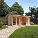 Sherwood Thoresby 5m x 3m Insulated Garden Room - (UPVC Windows & Doors) - Oak - Rogey