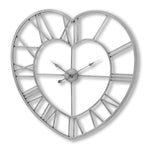 Silver Heart Skeleton Wall Clock - Rogey