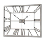 Silver Rectangular Skeleton Wall Clock - Rogey