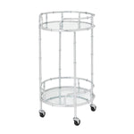 Silver Round Drinks Trolley - Rogey