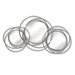 Silver Trio Multi Circled Wall Art Mirror - Rogey