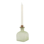 Smoked Sage and Aged Brass Candle Holder Vase - Rogey