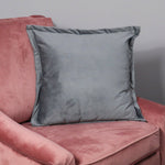 Snakeskin Textured Grey Velvet Cushion Cover - Rogey