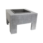 Square Fire Pit & Square Console Cement H40Cm W58Cm - Rogey