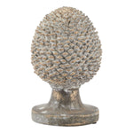 Stone Effect Pinecone Ornament With Gold Accents - Rogey