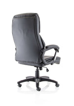 Stratford High Back Executive Black Leather Office Chair with Arms - Rogey