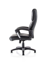 Stratford High Back Executive Black Leather Office Chair with Arms - Rogey