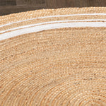 Striped Round Jute Rug - 200cm - Rogey