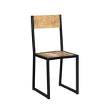 Surrey Industrial Metal & Wood Dining Chair (Sold In Pairs) - Rogey