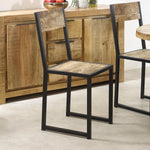 Surrey Industrial Metal & Wood Dining Chair (Sold In Pairs) - Rogey