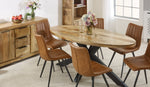 Surrey Solid Wood & Metal Oval Dining Table 6 - 8 Seater - Rogey