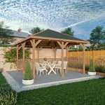 Sutton 4m x 3m Gazebo With Framed Rails - Rogey