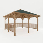 Sutton 4m x 3m Gazebo With Framed Rails - Rogey