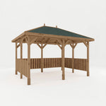 Thorpe 3m x 4m Gazebo With Vertical Rails - Rogey