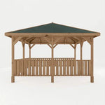 Thorpe 4m x 4m Gazebo With Vertical Rails - Rogey