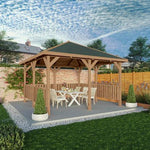 Thorpe 4m x 4m Gazebo With Vertical Rails - Rogey