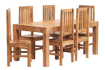 Toko Light Mango 6Ft Dining Set With Wooden Chairs - Rogey