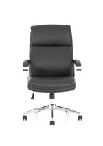 Tunis High Back Executive Black Leather Office Chair with Arms - Rogey