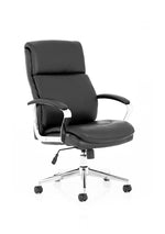 Tunis High Back Executive Black Leather Office Chair with Arms - Rogey