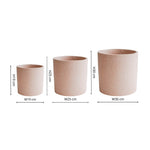 Valetta Blush Terrazzo Planter Set of 3 - Rogey