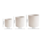 Valetta Ivory Terrazzo Planter Set of 3 - Rogey