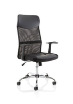 Vegalite High Mesh Back Black Executive Office Chair with Arms - Rogey