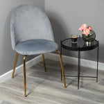 Velvet Dining Chairs - Gold Legs (set of 2) - Rogey