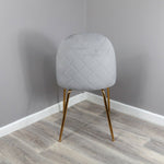 Velvet Dining Chairs - Gold Legs (set of 2) - Rogey