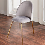 Velvet Dining Chairs - Gold Legs (set of 2) - Rogey