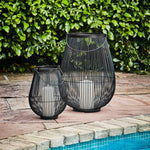 Venere Lantern with Glass Insert Black H34cm W26cm - Rogey