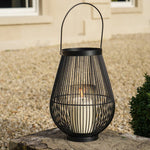 Venere Lantern with Glass Insert Black H34cm W26cm - Rogey