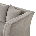 Vesper Taupe Cushion Back Three Seater Sofa - Rogey