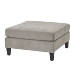 Vesper Taupe Ottoman Foot Stool - Rogey