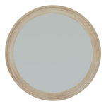 Washed Wood Round Framed Large Mirror - Rogey