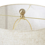 White Wash Wicker Table Lamp With Linen Shade - Rogey