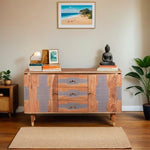 Wilton Acacia Wood 2 Doors 3 Drawers Sideboard - Rogey