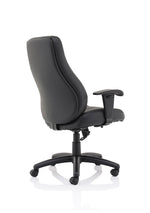 Winsor Medium Back Executive Black Leather Office Chair with Arms - Rogey