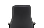 Winsor Medium Back Executive Black Leather Office Chair with Arms - Rogey