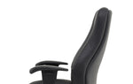 Winsor Medium Back Executive Black Leather Office Chair with Arms - Rogey