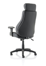 Winsor Medium Back Executive Black Leather Office Chair with Arms - Rogey