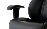 Winsor Medium Back Executive Black Leather Office Chair with Arms - Rogey