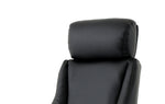 Winsor Medium Back Executive Black Leather Office Chair with Arms - Rogey