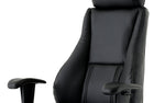 Winsor Medium Back Executive Black Leather Office Chair with Arms - Rogey