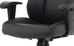 Winsor Medium Back Executive Black Leather Office Chair with Arms - Rogey